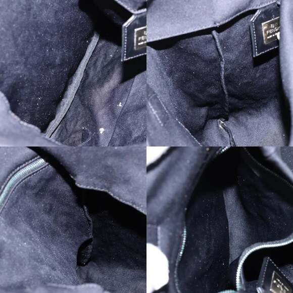 FENDI Tote Bag Nylon Black Silver - Picture 12 of 12